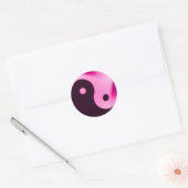 Autocollant rose de yang de Yin (Enveloppe)