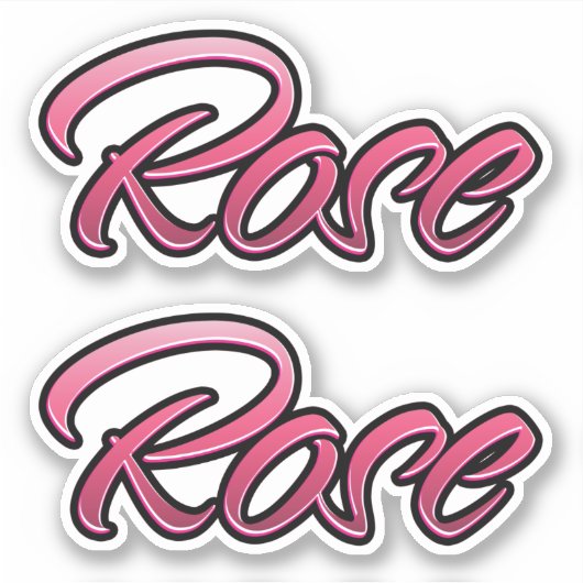Autocollant rose décoloré Stickerset (Devant)