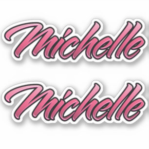 Autocollant rose délavé Michelle Stickerset