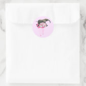 Autocollant Rose Éléphant Flottant (Sac)