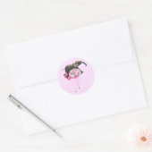 Autocollant Rose Éléphant Flottant (Enveloppe)