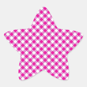 Autocollant rose En vichy étoile Arrière - plan