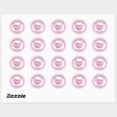 Autocollant rose et B|manque de Baby shower (Feuille)