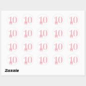 Autocollant Rose Fille 10 Ans (Feuille)