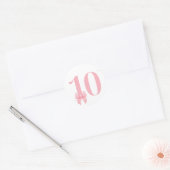 Autocollant Rose Fille 10 Ans (Enveloppe)