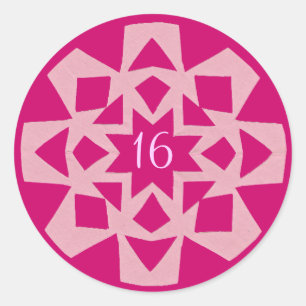Autocollant Rose Flocon de Neige Sweet 16