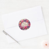 Autocollant rose Floral pour l'anniversaire (Enveloppe)