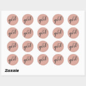 Autocollant rose Gold Faux Parties scintillant Bab (Feuille)
