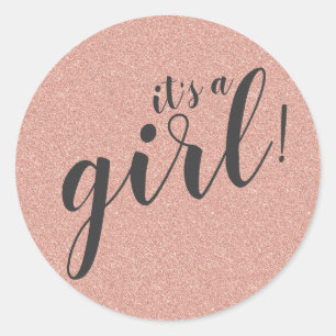 Autocollant rose Gold Faux Parties scintillant Bab