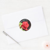 Autocollant Rose Heureuse Sainte-Valentin (Enveloppe)