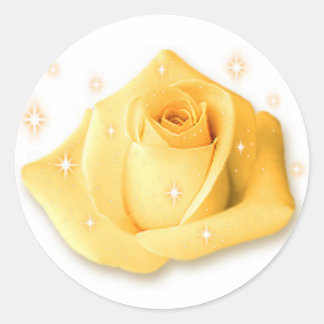 autocollant rose jaune