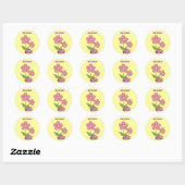 Autocollant rose Ladybug (Feuille)