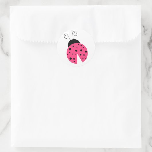 Autocollant rose Ladybug (Sac)