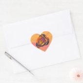Autocollant Rose orange (Enveloppe)