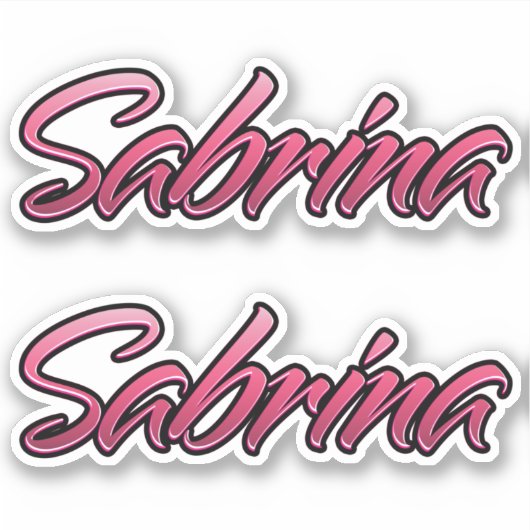 Autocollant rose pastel Sabrina Stickerset (Devant)