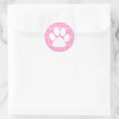 Autocollant rose Paw élégant (Sac)