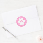 Autocollant rose Paw élégant (Enveloppe)