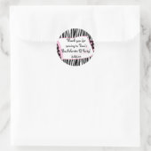 Autocollant rose ronde de la fête du pyjama (Sac)