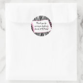 Autocollant rose ronde de la fête du pyjama (Sac)