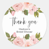 Autocollant rose rose rose pâle Mariage ovale (Devant)