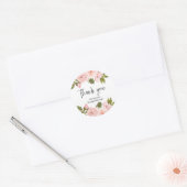 Autocollant rose rose rose pâle Mariage ovale (Enveloppe)