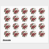 Autocollant Rose Rouge Foncé (Feuille)