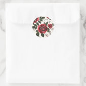 Autocollant Rose Rouge Foncé (Sac)