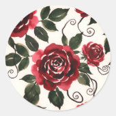 Autocollant Rose Rouge Foncé (Devant)