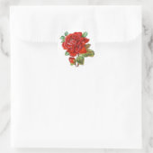 autocollant Rose Rouge Vintage (Sac)
