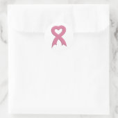 Autocollant rose-ruban-coeur-3D (Sac)