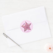 Autocollant rose Super Star (Enveloppe)