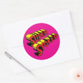 Autocollant rose superposé (Enveloppe)