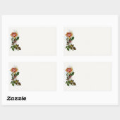 Autocollant Rose vintage (Feuille)