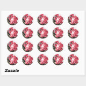 Autocollant rose vintage (Feuille)