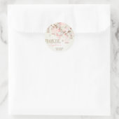 Autocollant rose Vintage Baby shower floral (Sac)