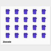 Autocollant Rose violet personnalisable (Feuille)