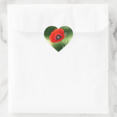 Autocollant rouge à fleurs de peuplier (Sac)