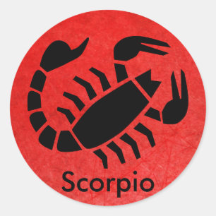 Autocollant rouge d'astrologie de zodiaque