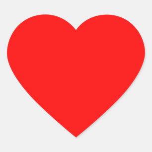 Autocollant rouge de coeur