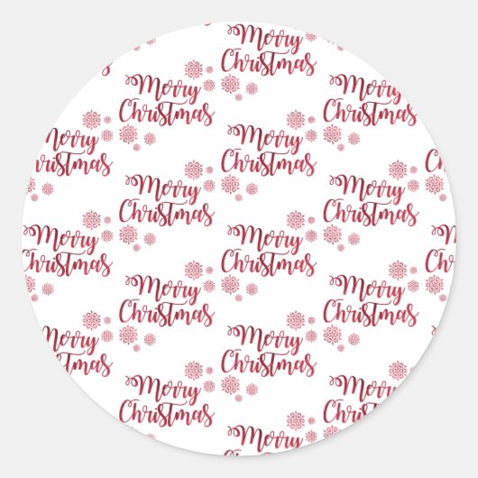 Autocollant rouge de Noël (Devant)