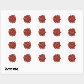 Autocollant Rouge Dynamique ROSES ROUGES ET ÉTOILE (Feuille)