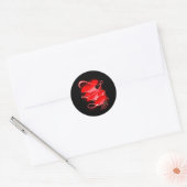 Autocollant rouge éclatant d'huître enchanté (Enveloppe)