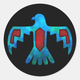 Autocollant rouge et bleu Thunderbird