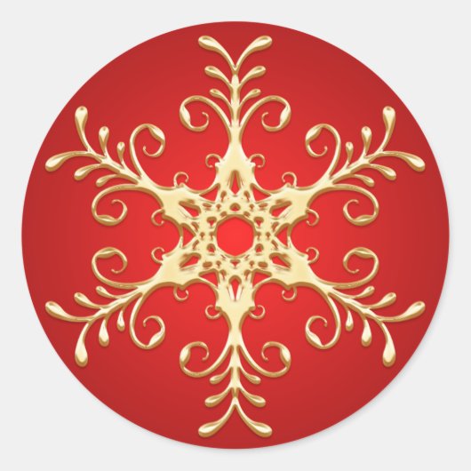 Autocollant rouge et or (Devant)