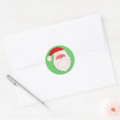 autocollant rouge et vert de Noël Père Noël (Enveloppe)
