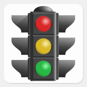 Autocollant rouge jaune vert de la circulation