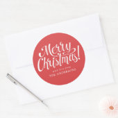 Autocollant rouge Joyeux Noël (Enveloppe)