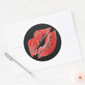 Autocollant rouge lèvres Kiss (Enveloppe)