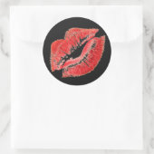 Autocollant rouge lèvres Kiss (Sac)
