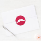 Autocollant rouge Mustache Valentine (Enveloppe)